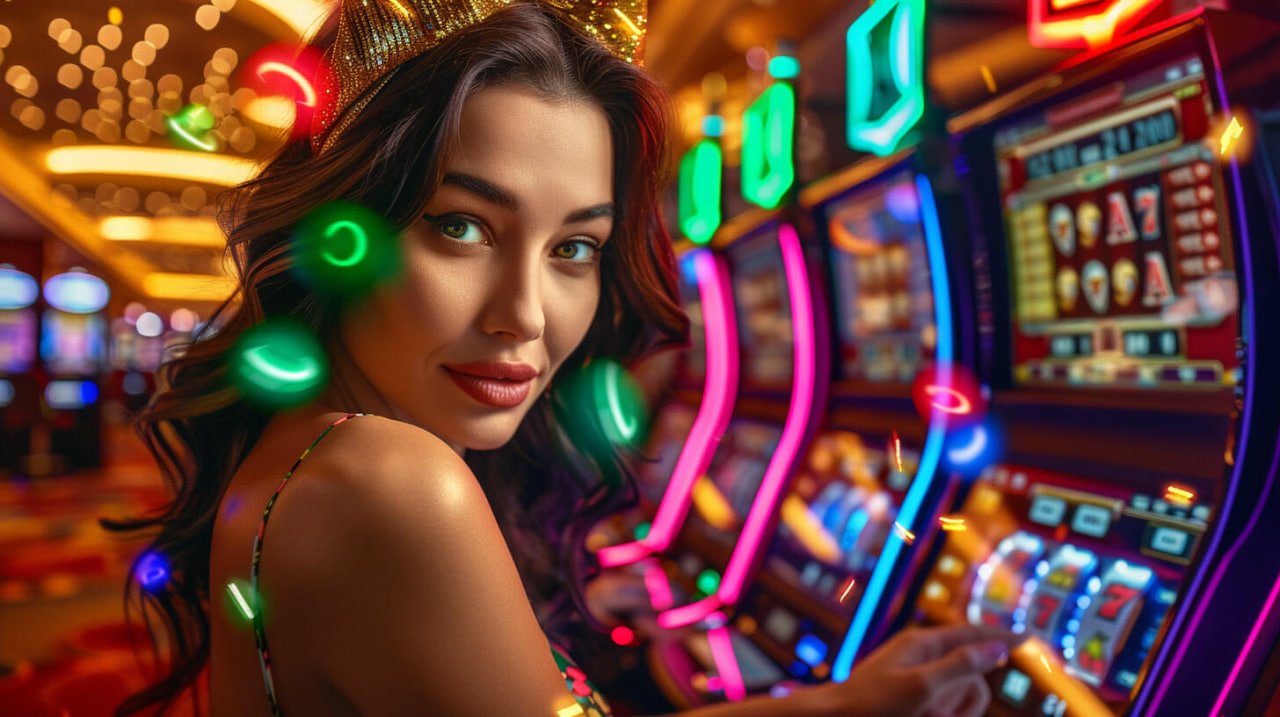 Live dealer sedang mengatur kartu di meja kasino yang sedang berlangsung